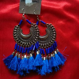 Chand Baliyan #earring With Silk Thread Tussle