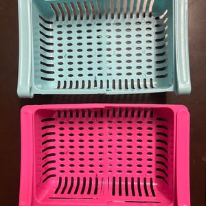 Set of 2 Expandable Fridge Basket