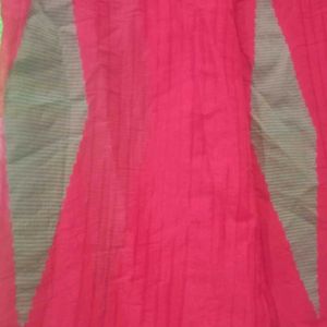 Red Chanderi Cotton Saree