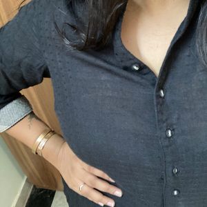 Fabindia Black Top Size M