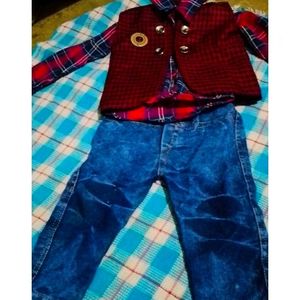 Baby Boy Shirt 👕 Pant Nd Coat 🧥 Set