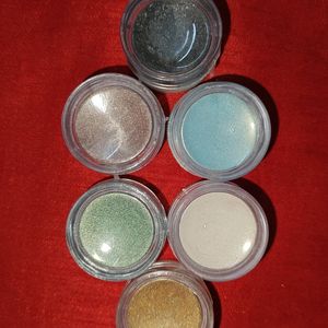 6 Shades Of Eyeshadow Shimmer Dust