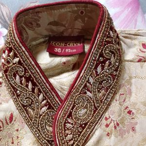 Golden Colour Groom's Sherwani Set