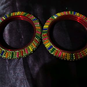 Multicolored Festive Bangles Set