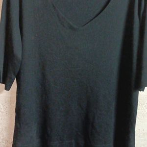 Women's Casual Fashion Top Half-sleeve Black