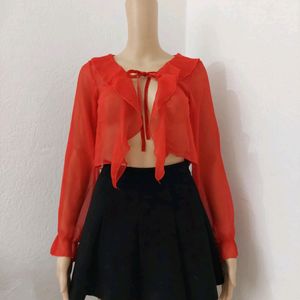 Red Mesh Top (XS/S)