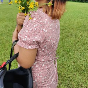 Pink Floral Party Dress