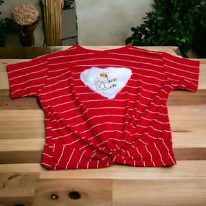 Heart Design Red Crop Top