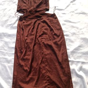 Coffee Brown 🤎 Satin Slip Dress