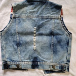 Denim Jacket Sleeveless Size XS