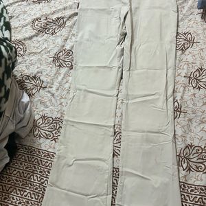 Beige Colour Bootcut Pants