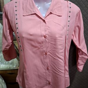 Pink Shirt Top