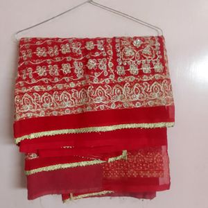 Red Saree For Fastival