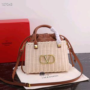 Valentino Garavani Beige VLogo Basket Handle Bag