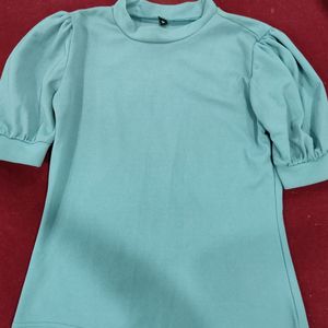 Women's Aqua Blue Top