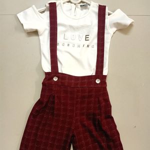 Dungree and Tshirt Co-ord Set