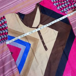 Multi Colour Cotton Kurti