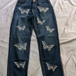 Butterfly Blue Mom Jean's