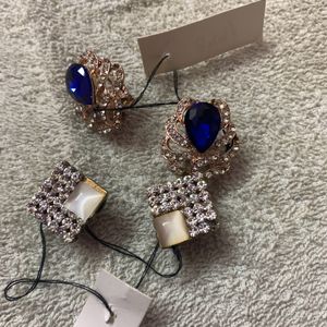 Crystal American Diamond Earrings Combo