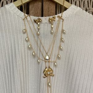 Multilayer Pearl Jewellery Set