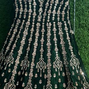 Very beautiful bottle green, western❤️ gown