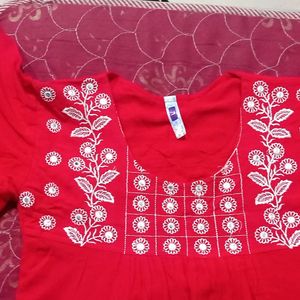 L-sized Red Colour Tunic