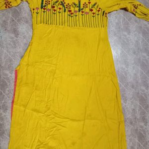 Yellow Ethnic Kurti