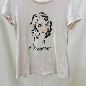 Casual White Tshirt | 32 Inch