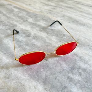 Red Oval Sunglasses