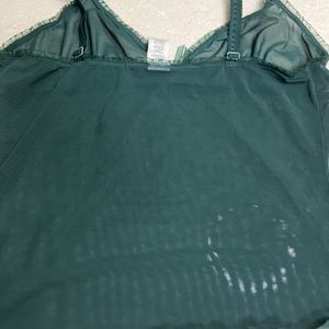 Hot Net Mesh Teel Green Top