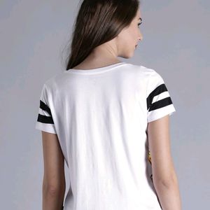 Kook N Keech Printed Women White Crop Top