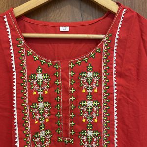 4XL Embroidery Kurta For Women