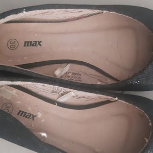 Black Glittery Ballerinas For Girls