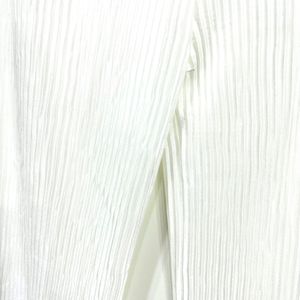 silk pleated white cord set