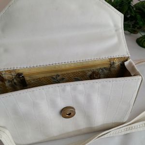 White Classy Sling Bag (Women's)