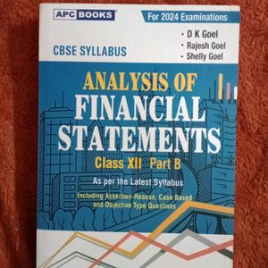 Apc Books Analysis Financial Statements Class 12th