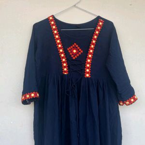 Dark Blue Long Kurta