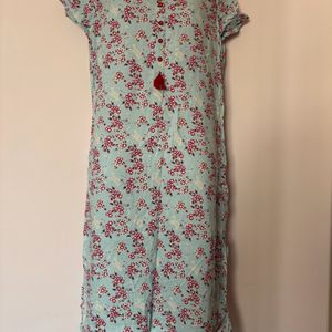 High-Low Floral Kurta