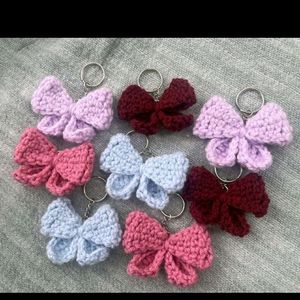 Crochet Bow Keychain