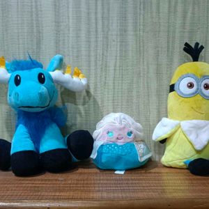 Combo Of Imported 3 Plushies Toys