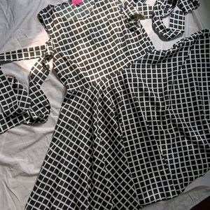 Black And White Checked Dress