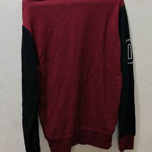 Black And Maroon Sweatshirt.