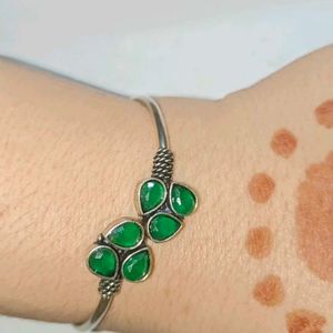 Silver Replica Stone Embeded Bangle