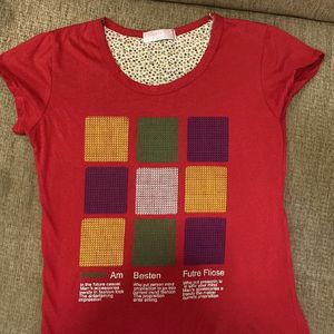 Red Cotton Tshirt