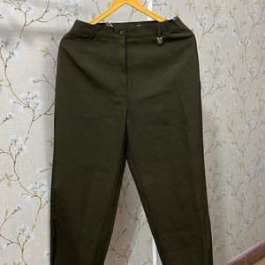 Olive Green Formal Pants For Women