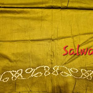 Unstitched Bandhni Cotton Salwar Kameez Materia