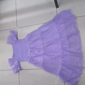 Stylish Fashionable Women Purple Frock