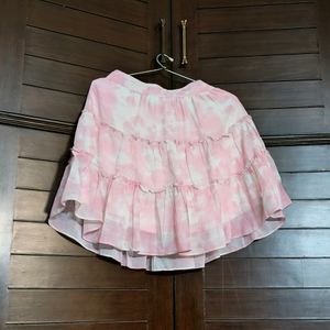 AND Pink Tie Dye Co-ord Set With Top Flared Skirt