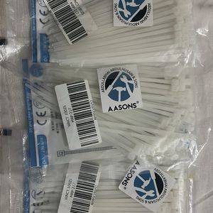 Pack Of 100pcs White Cable Zip Ties