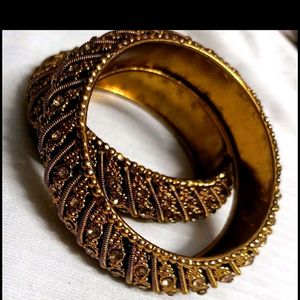 New Gold Bangles And 2 Set Golden Jumkas